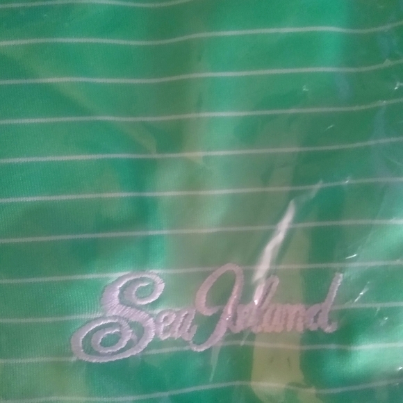 Sea Island Resort Footjoy S/S Striped Green Golf Polo Shirt XL NWT! - Picture 2 of 5